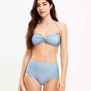 Polka Dot High Waist Bikini Bottom